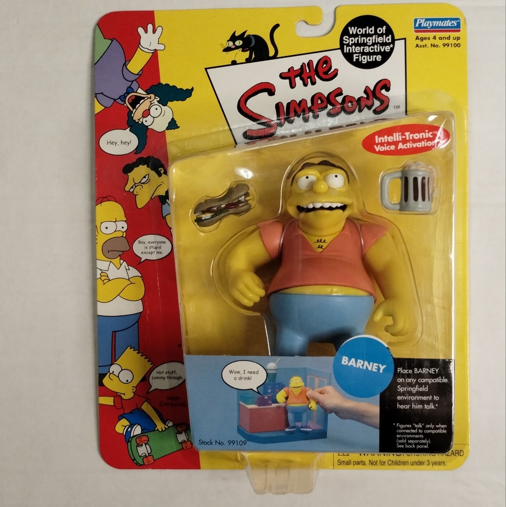 The Simpsons Barney Figure Ages 4 & up nwt